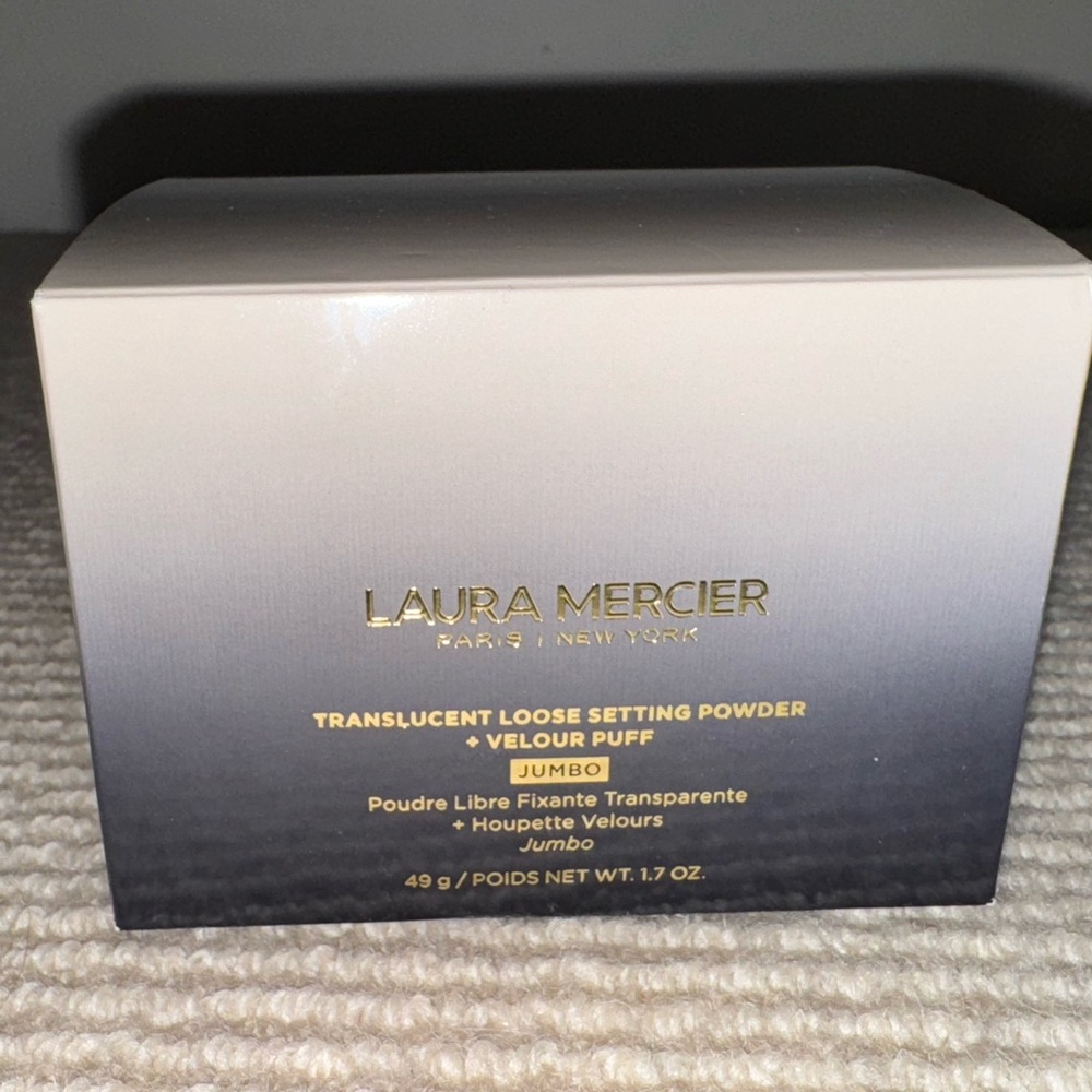 LAURA MERCIER Jumbo Loose Setting Powder 1.73 oz & Puff TRANSLUCENT brand new